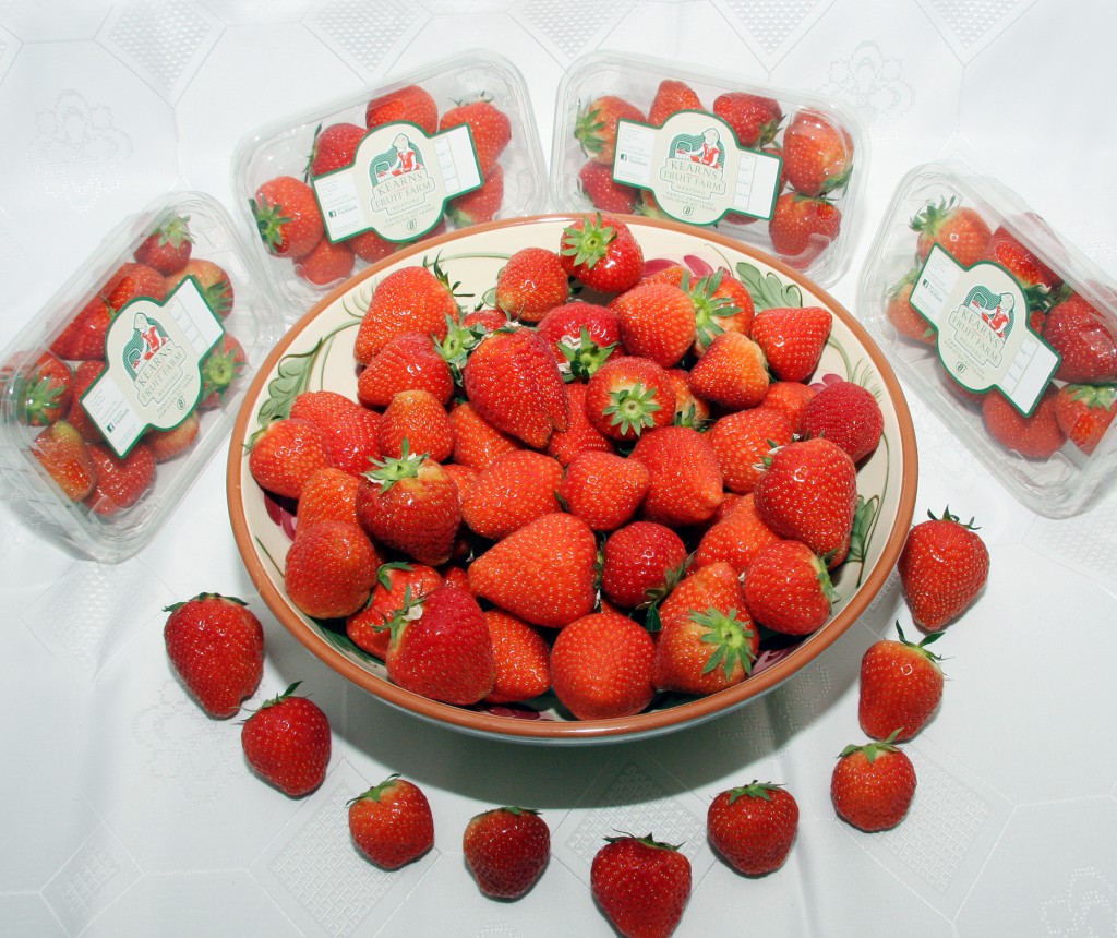 Punnets of strawberries